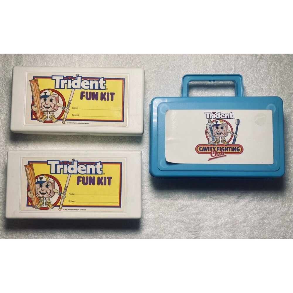 Vtg 1987 Trident Gum Cavity Fighting Club School Supply 80s Promo Collectible